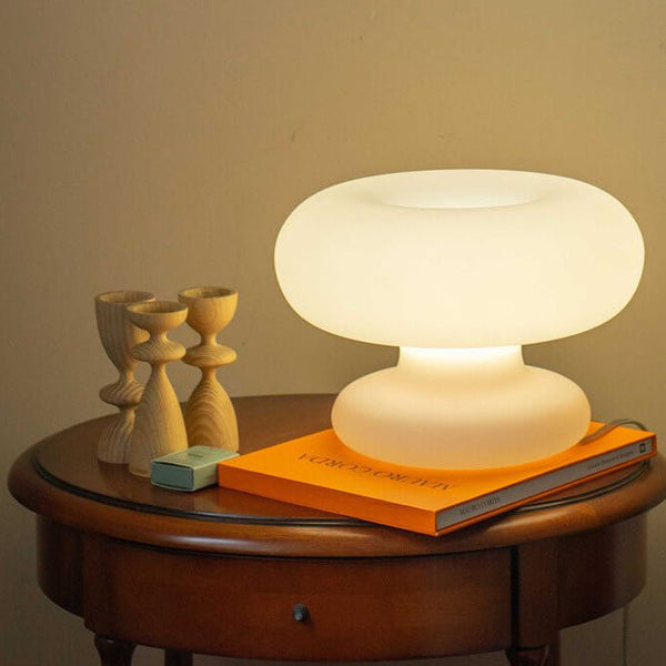 FarkasLuxe | Milchglas Pilz Tischlampe - LICHTZOONE