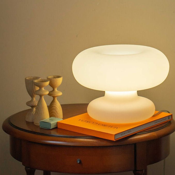 FarkasLuxe | Milchglas Pilz Tischlampe - LICHTZOONE