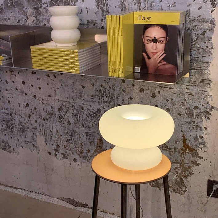 FarkasLuxe | Milchglas Pilz Tischlampe - LICHTZOONE