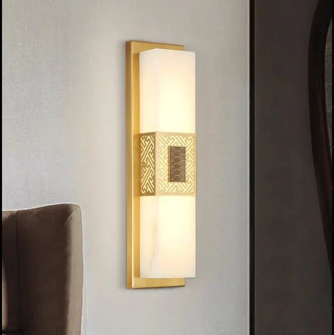 MarbreLuxe | Edle Wandlampe aus Marmor & Messing - LICHTZOONE