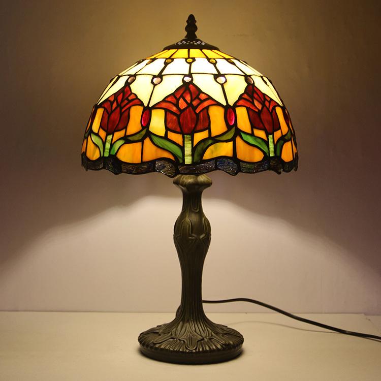 TiffanyElod | Europäische Buntglas - Tischlampe - LICHTZOONE