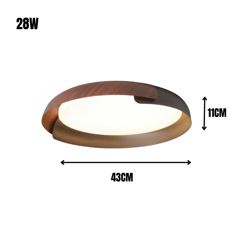 NaturalHorizon | Nordischen Deckenleuchte mit Holzeffekt - LICHTZOONE