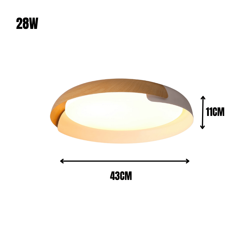 NaturalHorizon | Nordischen Deckenleuchte mit Holzeffekt - LICHTZOONE