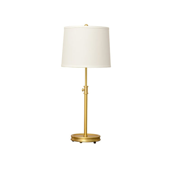 ImperiumLux | Goldene Tischlampe mit Stofflampenschirm - LICHTZOONE