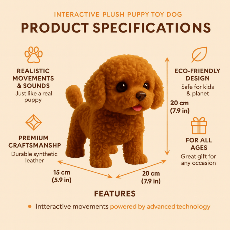 Interactive Robot Puppy Toy Realistic AI Movements Sounds - LICHTZOONE