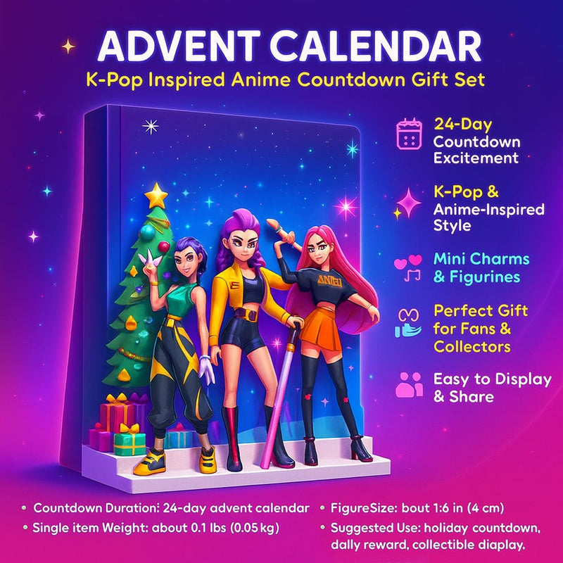 K - Pop Anime Advent Calendar 24 - Day Countdown Surprise Mini Figures - LICHTZOONE