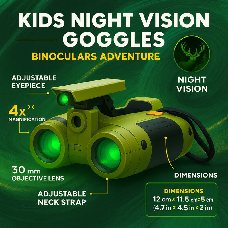 Kids Night Vision Binoculars Lightweight Adventure Toy Exploration - LICHTZOONE