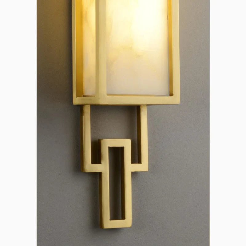 ÉléganceOrient | Chinesische Wandleuchte aus Kupfer & Marmor - LICHTZOONE