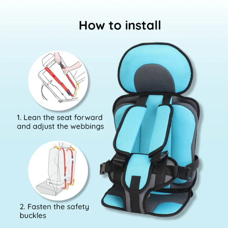 Portable Booster Toddler Car Seat Compact Safety Harness - LICHTZOONE
