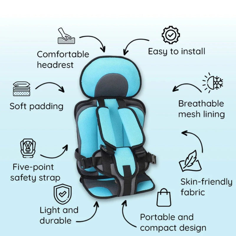 Portable Booster Toddler Car Seat Compact Safety Harness - LICHTZOONE