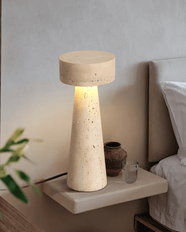 AulusEterna Travertin | Tischlampe - LICHTZOONE