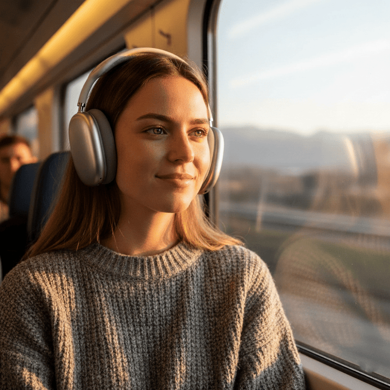 Wireless Noise Cancelling Over Ear Headphones Bluetooth Audio - LICHTZOONE