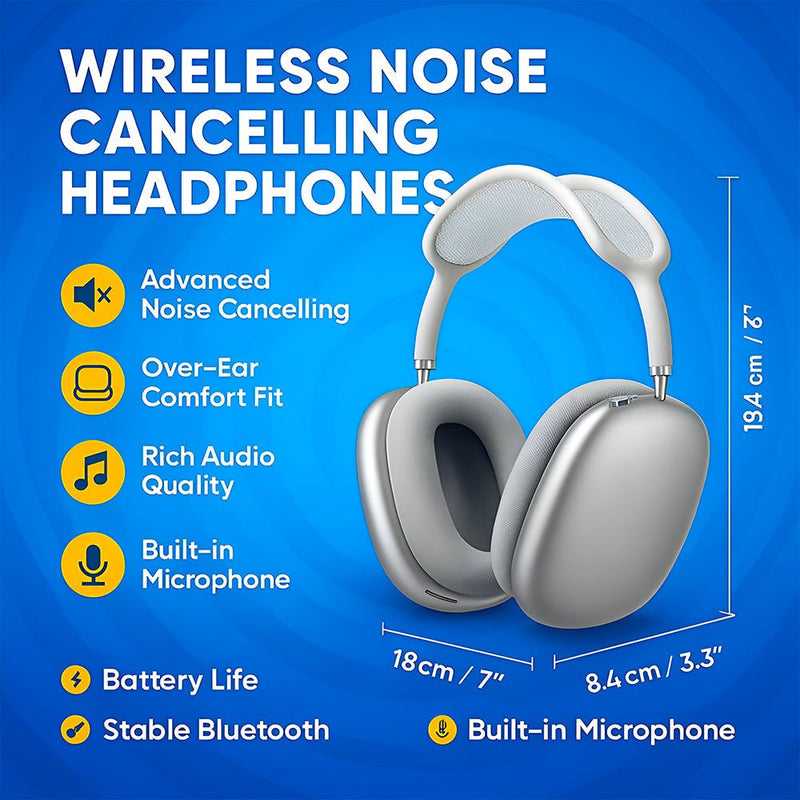 Wireless Noise Cancelling Over Ear Headphones Bluetooth Audio - LICHTZOONE