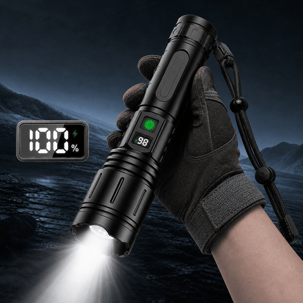 100000 Lumens Rechargeable Tactical Flashlight LED Waterproof Torch - LICHTZOONE