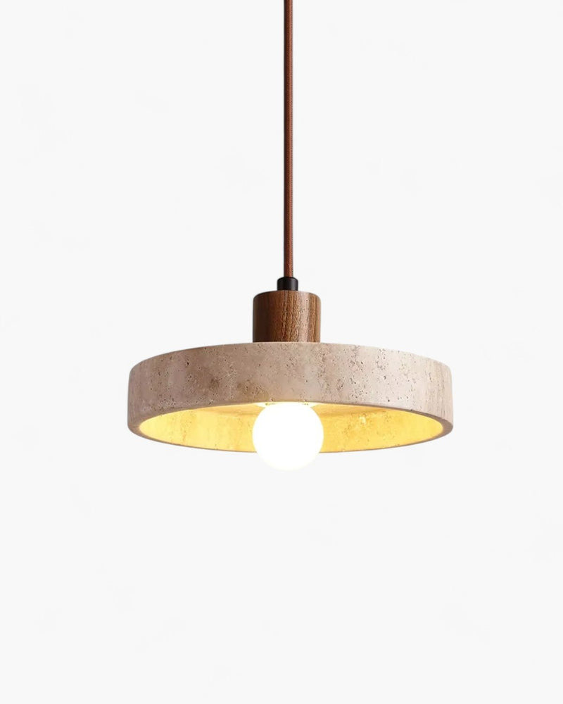 CorneliaTerra | Elegante Travertin Pendelleuchte - LICHTZOONE